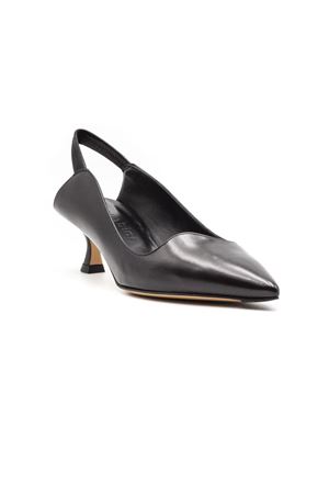 Décolleté slingback in pelle nera liscia MARA BINI | S158NERO